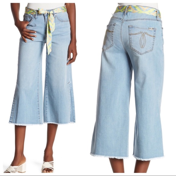 Seven7 Denim - Seven High Rise Wide Leg Cropped Split Side Jeans